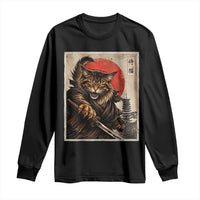 Japanese Maine Coon Samurai Warrior Long Sleeve Shirt Vintage Ukiyoe Cat