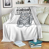 Funny Maine Coon Cat Throw Blanket Too Big To Care About Your Existence
