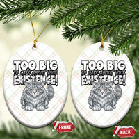 Funny Maine Coon Cat Ceramic Ornament Too Big To Care About Your Existence