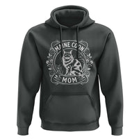 Vintage Floral Maine Coon Hoodie Mothers Day Cat Mom Gift