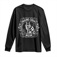 Vintage Floral Maine Coon Long Sleeve Shirt Mothers Day Cat Mom Gift