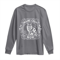 Vintage Floral Maine Coon Long Sleeve Shirt Mothers Day Cat Mom Gift