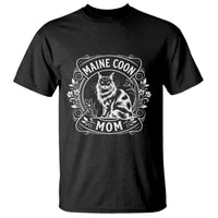 Vintage Floral Maine Coon T Shirt Mothers Day Cat Mom Gift