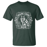Vintage Floral Maine Coon T Shirt Mothers Day Cat Mom Gift