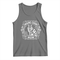 Vintage Floral Maine Coon Tank Top Mothers Day Cat Mom Gift