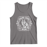 Vintage Floral Maine Coon Tank Top Mothers Day Cat Mom Gift