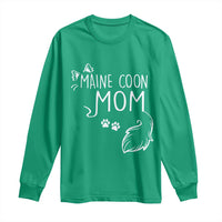 Maine Coon Mom Long Sleeve Shirt Large Breed Cat Lover Silhouette Gift