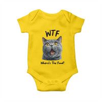 Funny Shocked British Shorthair Cat Baby Onesie Where Is The Food