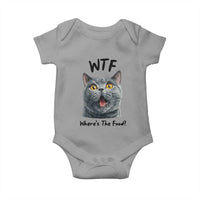 Funny Shocked British Shorthair Cat Baby Onesie Where Is The Food