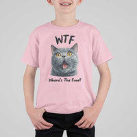 Funny Shocked British Shorthair Cat T Shirt For Kid Where Is The Food