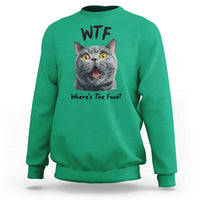 Funny Shocked British Shorthair Cat Sweatshirt Where Is The Food