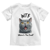 Funny Shocked British Shorthair Cat Toddler T Shirt Where Is The Food