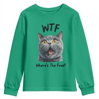 Funny Shocked British Shorthair Cat Youth Sweatshirt Where Is The Food