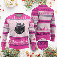 Cute British Shorthair Cat In Pocket Ugly Christmas Sweater Cat Lover