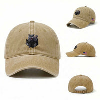 Cute British Shorthair Cat In Pocket Washed Cotton Baseball Cap Cat Lover