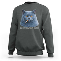 Funny British Shorthair Smoking Sweatshirt I Got That Cat In Me