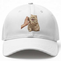 Cute Persian Cat High Five Baseball Cap Cat Lover