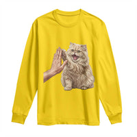Cute Persian Cat High Five Long Sleeve Shirt Cat Lover
