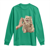 Cute Persian Cat High Five Long Sleeve Shirt Cat Lover
