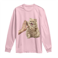 Cute Persian Cat High Five Long Sleeve Shirt Cat Lover