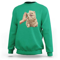 Cute Persian Cat High Five Sweatshirt Cat Lover