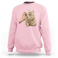 Cute Persian Cat High Five Sweatshirt Cat Lover