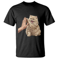 Cute Persian Cat High Five T Shirt Cat Lover