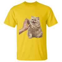 Cute Persian Cat High Five T Shirt Cat Lover
