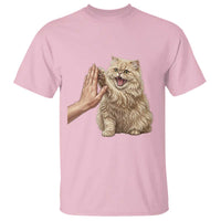 Cute Persian Cat High Five T Shirt Cat Lover