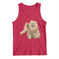 Cute Persian Cat High Five Tank Top Cat Lover