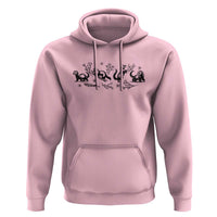 Minimalist Ferret Floral Graphic Hoodie Exotic Pet Owner Gift