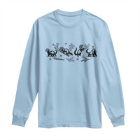 Minimalist Ferret Floral Graphic Long Sleeve Shirt Exotic Pet Owner Gift
