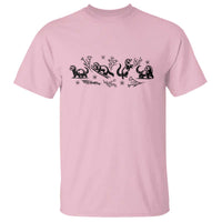 Minimalist Ferret Floral Graphic T Shirt Exotic Pet Owner Gift