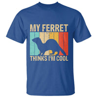 Vintage My Ferret Thinks I Am Cool T Shirt Ferret Dad Gift