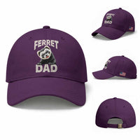 Ferret Dad Life Baseball Cap Cute Exotic Animal Parent Gift