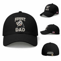 Ferret Dad Life Baseball Cap Cute Exotic Animal Parent Gift