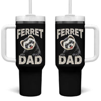 Ferret Dad Life Tumbler With Handle Cute Exotic Animal Parent Gift