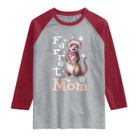 Ferret Mom Life Raglan Shirt Funny Cute Polecat Ferret Lover