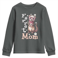 Ferret Mom Life Youth Sweatshirt Funny Cute Polecat Ferret Lover