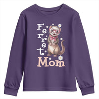 Ferret Mom Life Youth Sweatshirt Funny Cute Polecat Ferret Lover