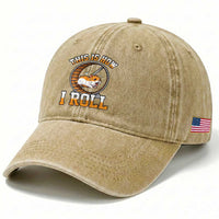 Cute Hamster Running Wheel Washed Cotton Baseball Cap This Is How I Roll