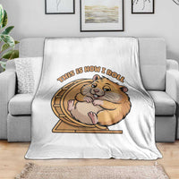 Funny Hamster This Is How I Roll Throw Blanket Cute Rodent Wheel Meme
