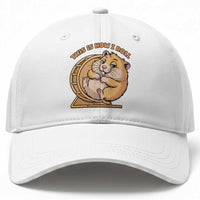 Funny Hamster This Is How I Roll Baseball Cap Cute Rodent Wheel Meme