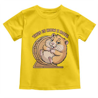 Funny Hamster This Is How I Roll Toddler T Shirt Cute Rodent Wheel Meme