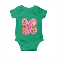 Three Hamsters Retro Graphic Baby Onesie Small Pet Lover Gift Idea
