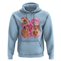 Three Hamsters Retro Graphic Hoodie Small Pet Lover Gift Idea