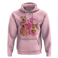 Three Hamsters Retro Graphic Hoodie Small Pet Lover Gift Idea