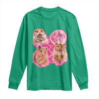 Three Hamsters Retro Graphic Long Sleeve Shirt Small Pet Lover Gift Idea