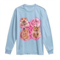 Three Hamsters Retro Graphic Long Sleeve Shirt Small Pet Lover Gift Idea