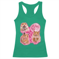 Three Hamsters Retro Graphic Racerback Tank Top Small Pet Lover Gift Idea
